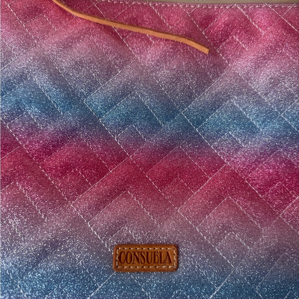 Consuela Nico Downtown Crossbody Purse- Pink and Blue Sparkly Bag - Picture 3 of 7